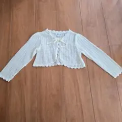 any FAM アイボリー ボレロカーディガン 100