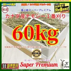 【1/14まで】 カナダ産 チモシー 60kg スーパープレミアム １番刈り