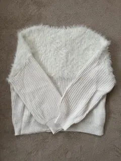 GreenParks petitFleur シャギー切り替えニット