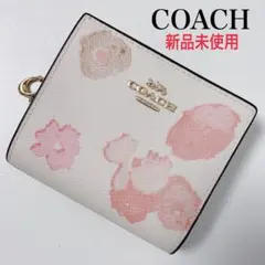 【新品未使用】COACHコーチ★折り財布★スナップウォレット★フローラル花柄②