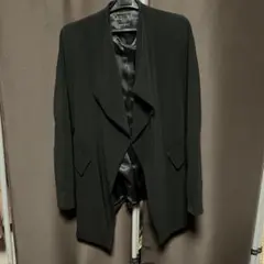 ZARA BASICK ブラックジャケット ノーカラー ロング丈　レア物