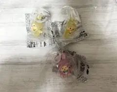 モンチッチめじるしアクセサリー　チムたん（イエロー✖️2、ピンク）