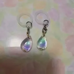 ハンドメイド 水滴型アンブレラマーカー 青紫色