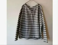 スタディオクリップボーダー微起毛Tシャツ M