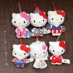 ハローキティ ぬいぐるみストラップ 6体セット