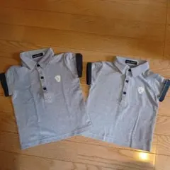 BeBe 半袖ポロシャツ 90 100 セット　袖折り返し水玉