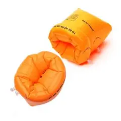 アームリング 子供用スイミング補助具 子供用浮き輪 2個セットオレンジ