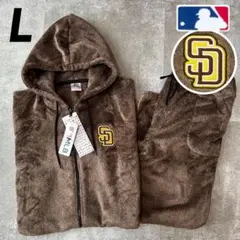 【L】MLB パドレス　フリースパーカー&パンツ　上下セットアップ●ダルビッシュ