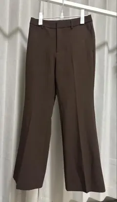 ユニクロ/スマートフレアパンツ/丈長め/完売アイテム/ダークブラウン