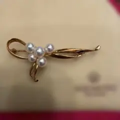 ミキモト ブローチ 18金 ピンクゴールド タイガーアイ MIKIMOTO - メルカリ