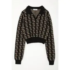 MONOGLAM POLO KNIT LAGUA GEM ブラック ラグアジェム