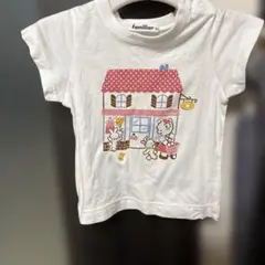 familiar 女の子用半袖Tシャツ 80cm