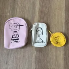 ピーナッツ キャラクター ポーチ3点セット