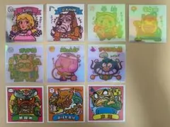 旧ビックリマン　シール　第7弾　天使、お守り、悪魔　アイス版　10枚セット