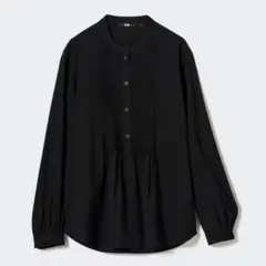 UNIQLO レーヨンピンタックプルオーバーブラウス（長袖）