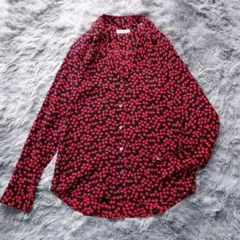 Equipment Femme シルク オープンカラー　シャツ ハート柄のサムネイル