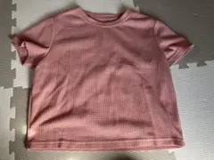 ピンク ワッフルTシャツ Lサイズ