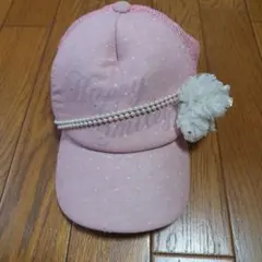 キッズ キャップ 帽子 ピンク ドット パールのサムネイル