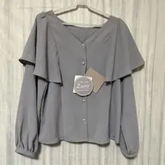 新品未使用☆しまむら× michill パールボタン ケープフリルブラウス М