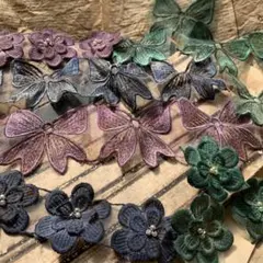 ジャンクジャーナル素材☆錆×カラフル染め大きめモチーフアソート