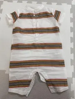 BURBERRY ストライプロンパース 6M