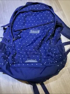 Coleman バックパック ネイビー ドット柄