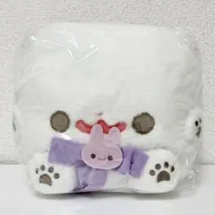 ポメラニアンもち おめかしリボン ぬいぐるみBIG しらたまピンク