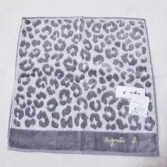 新品　アニエスベー　レオパード　ヒョウ柄　タオルハンカチ　ハンドタオル　ハンカチ