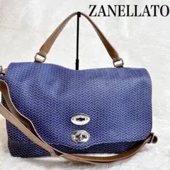 美品 ZANELLATO ポスティーナ 波模様 2way ショルダーバッグのサムネイル