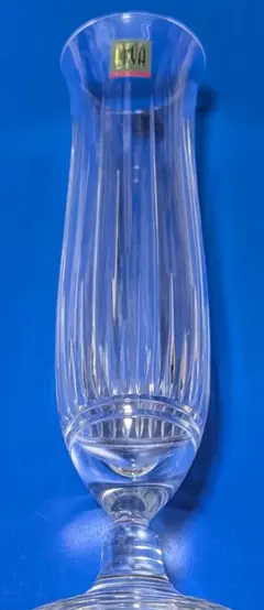 HOYA クリスタルガラス 花瓶 ステンレススタンド付き