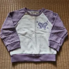 蝶プリント 95cmトレーナー