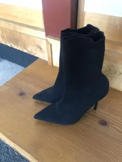 新品 ZARA ザラ ソックスブーツピンヒール37