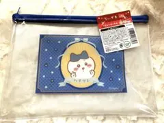 ちいかわ フラットポーチ2　ハチワレ（ブルー）