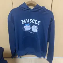 ちいかわ MUSCLE Training パーカー ネイビー