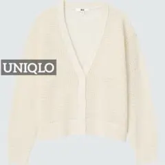 k0270 UNIQLO メッシュショートカーディガン オフホワイト