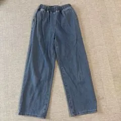 ウエストゴム デニムパンツ ワイドシルエットのサムネイル