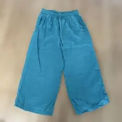 スタジオクリップ　グリーンワイドパンツ　麻100% 写真2枚目のような色目