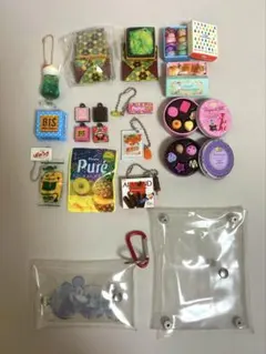 お菓子 ガチャガチャ 17点セット★透明ポーチ付き★