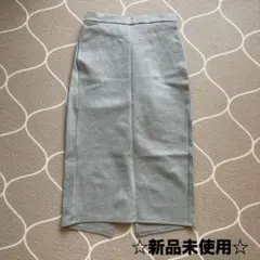 グレー スリット入り タイトスカート