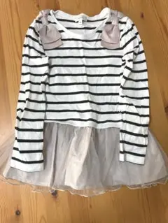 any FAM ボーダー長袖カットソー 110