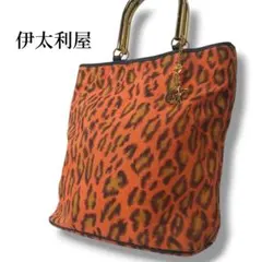 00s Y2K 伊太利屋 イタリヤ ミニボストン アクセサリーポーチ レザー 