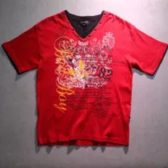 00s archive レイヤード Tシャツ レッド y2k お兄系 ギャル男のサムネイル