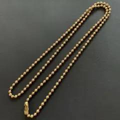 真鍮製　ネックレスチェーン　ボールチェーン　艶消し×艶あり　デザインチェーン