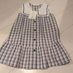 CHOPIN キッズ 半袖ワンピース 100cm チェック 新品タグ付きのサムネイル