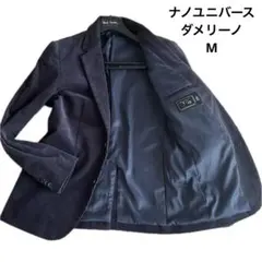 美品✨ナノユニバース ダメリーノ 紺 M コーデュロイ テーラード 本切羽 現行