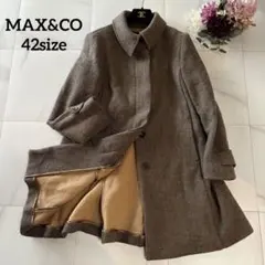 ✨極美品✨MAX&Co. ツイード ロングコート アルパカ モヘア混 MAX&Co.（マックス アンド コー）の「MAX&Co. [クアルツォ
