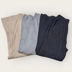 【UNIQLO】ウォッシャブルニットリブパンツ 3点セット