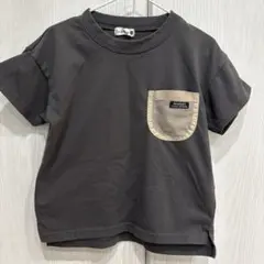 BRANSHES ダークグレー Tシャツ メッシュポケット　120cm
