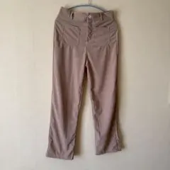 SHEPP レディースパンツ　コーデュロイ　M ベージュ　ウエスト緩め　薄手