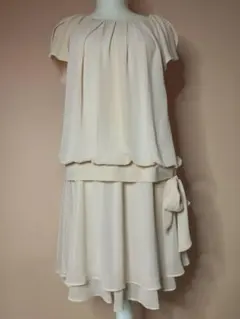 apres jourアプレジュール ピンクベージュ シフォン ツーピースのサムネイル